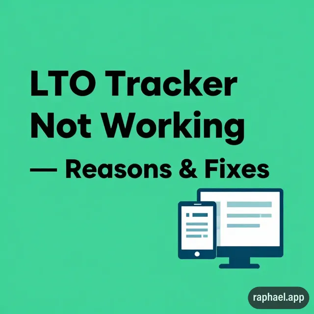 LTO Tracker Not Working