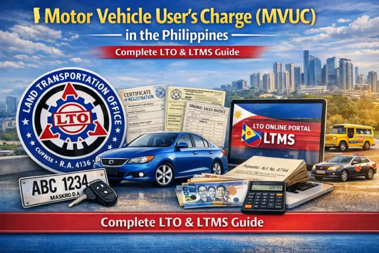 MVUC Motor Vehicle Users Charge Philippines