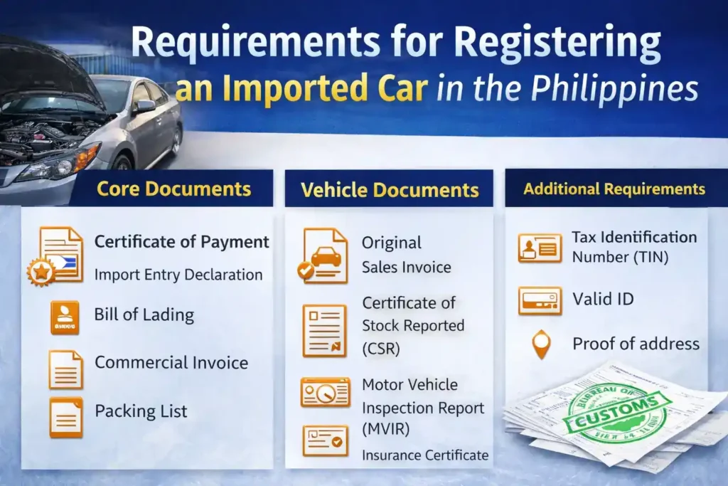 how to register an imported car in the Philippines