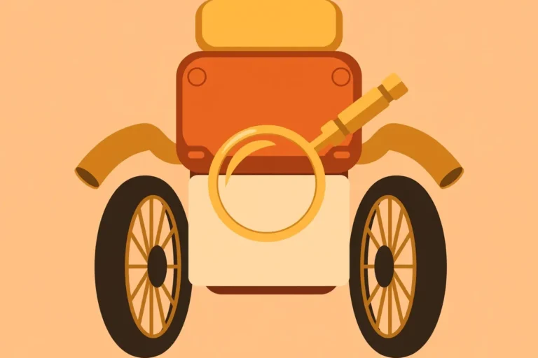 Motorcycle rear view with magnifying glass over the license plate area