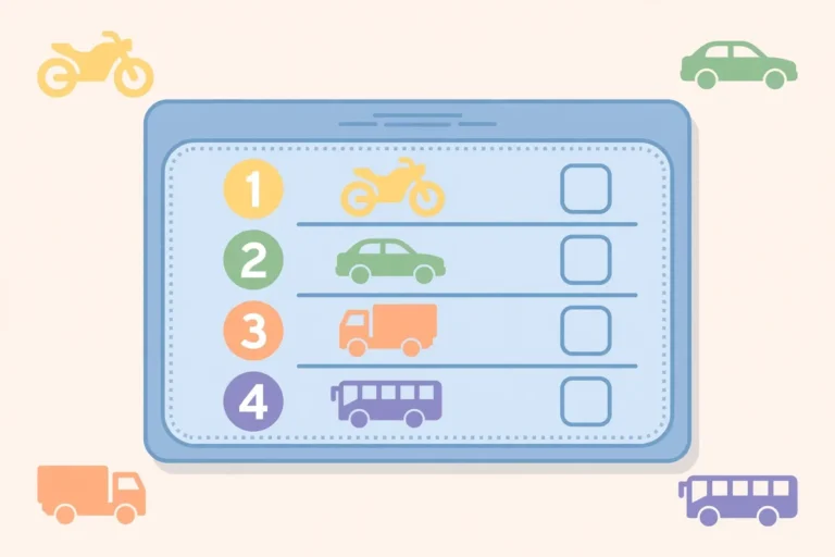 Back of a Philippine driver's license card showing restriction code categories with vehicle icons
